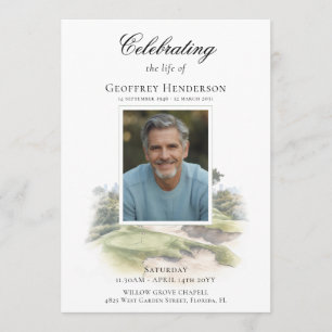 Golf Course Memorial Celebration of Life Programme