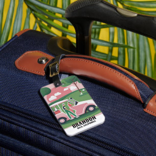 Golf Course Near, You Cool Customisable Golf Theme Luggage Tag