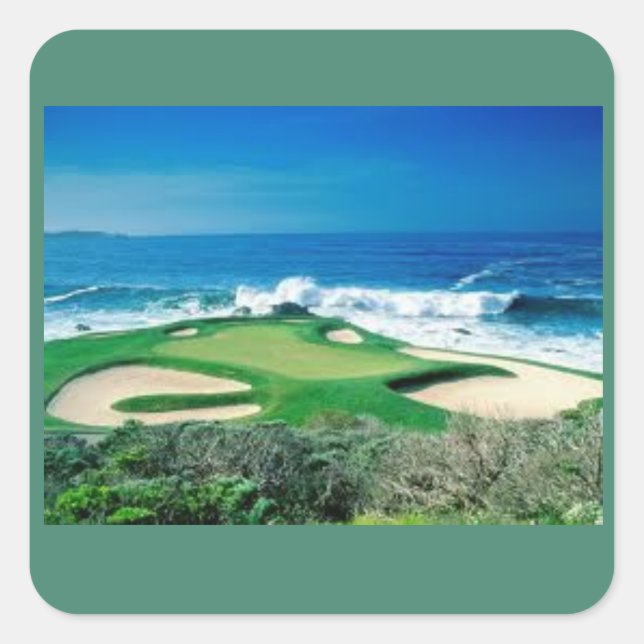 Golf course on the oceanside sticker (Front)