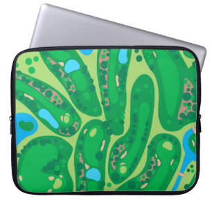 golf course par golf course green laptop sleeve