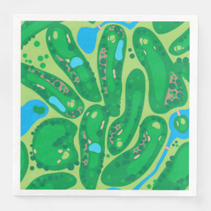golf course par golf course green napkin