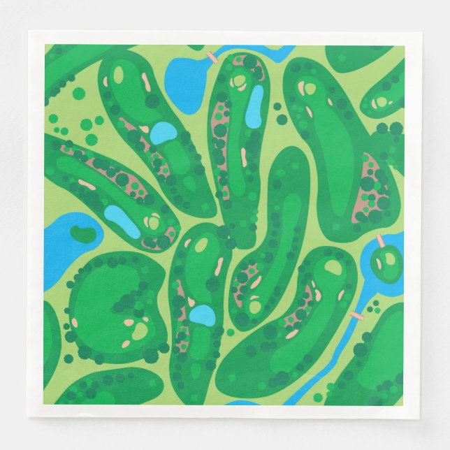 golf course par golf course green napkin (Front)