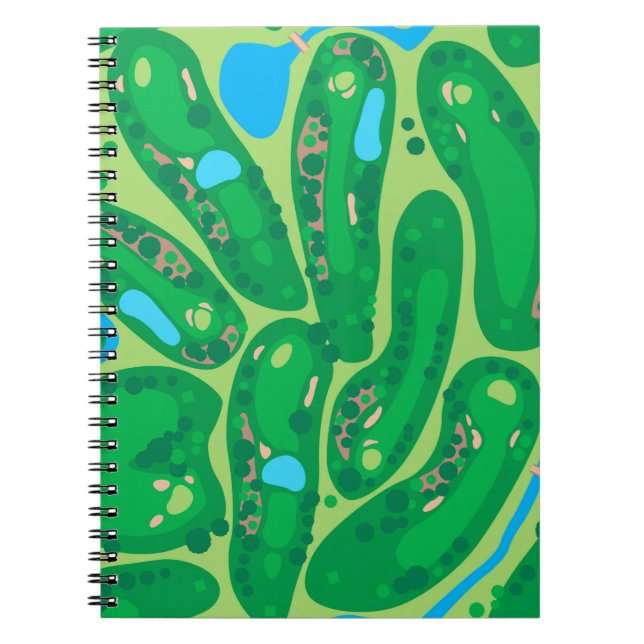 golf course par golf course green notebook (Front)