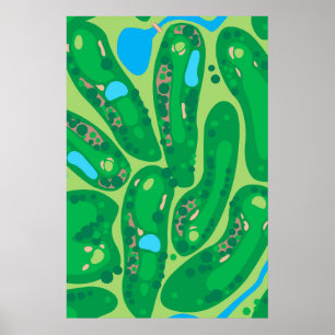 golf course par golf course green poster