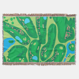 golf course par golf course green throw blanket