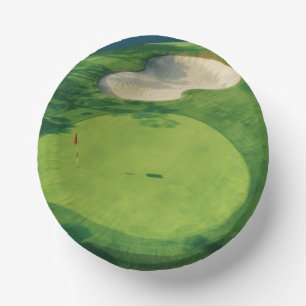Golf Course Party Design for Custom Name & Event  Paper Plate