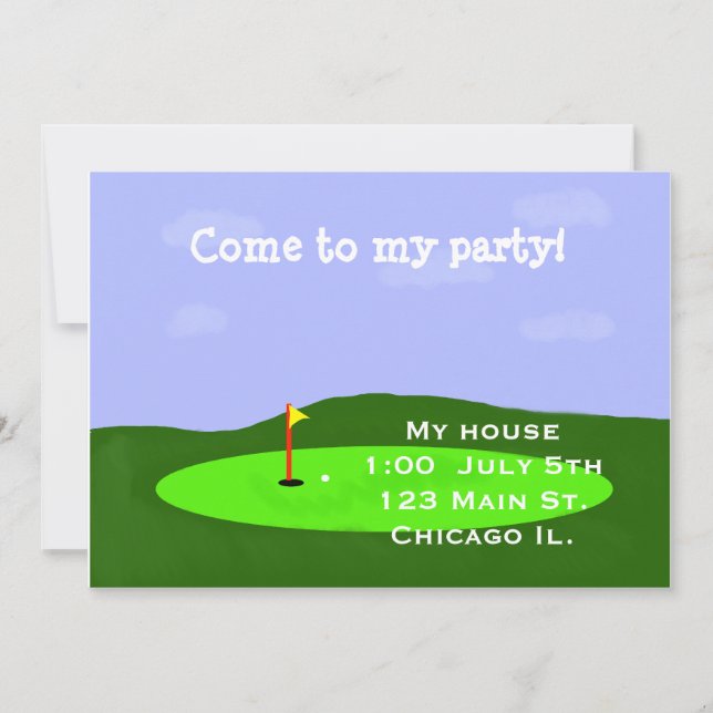 Golf Course Party Invitation (Front)