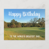 Golf Course Photo Custom Happy Birthday Dad