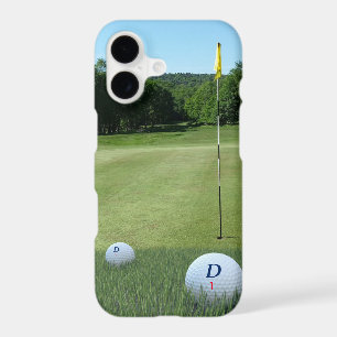 Golf Course Photo Golfer Fairway Monogrammed Ball