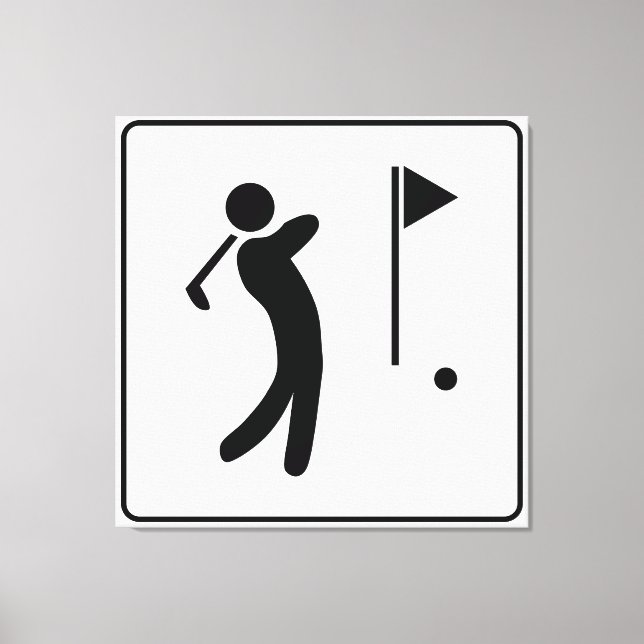Golf Course Pictogram Canvas Print (Front)