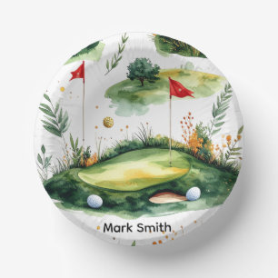 Golf Course Putting Green  Paper Plate