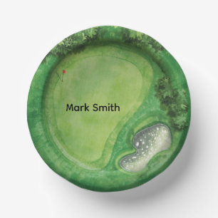 Golf Course Putting Green  Paper Plate