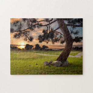 Golf Course Sunset Jigsaw Puzzle