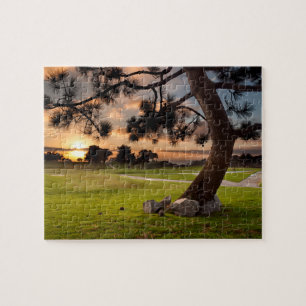Golf Course Sunset Jigsaw Puzzle