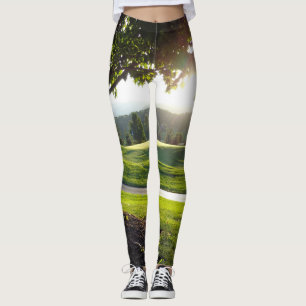 Golf course sunset leggings