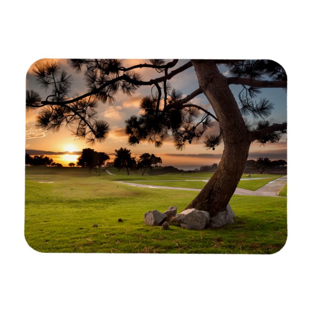 Golf Course Sunset Magnet (Horizontal)