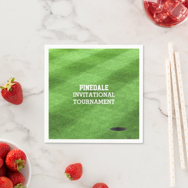 Golf Course Turf Personalised Napkin (Insitu)