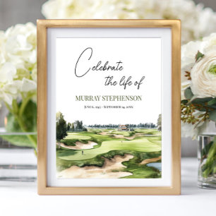 Golf Course Welcome to Celebration Of Life Poster