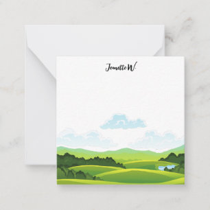 Golf  course with golfer  Name  Card