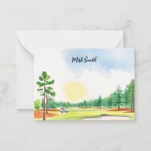 Golf  Course with Name for golfer  Card