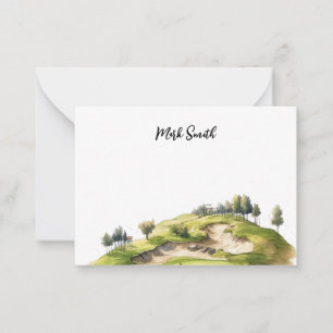 Golf course with Name for golfer  Card