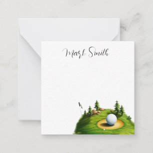 Golf course with Name gifts for golfer Card