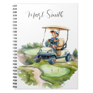 Golf course with Name gifts for golfer Notebook