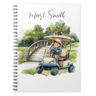 Golf course with Name gifts for golfer Notebook