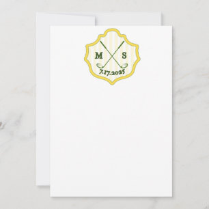 Golf Crest with Date Invitation