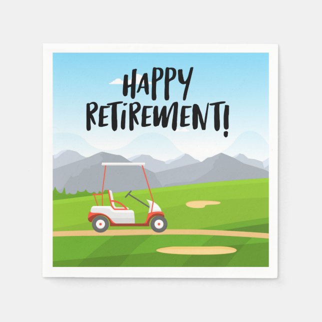 Golf Cruising iRetirement Bliss: Golf Cart Dream Napkin (Front)