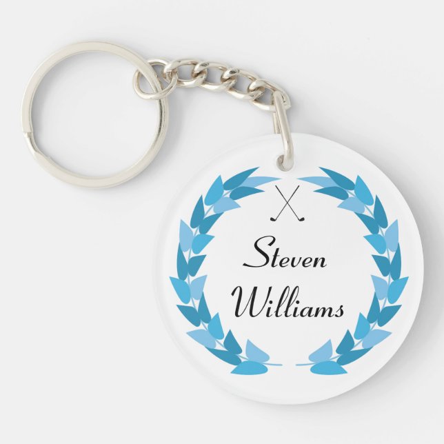 Golf Custom Name Acrylic Keychain (Front)