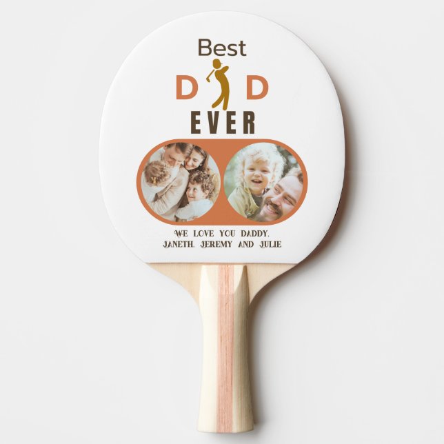 Golf Cute Cool Modern Fathers Day Ping Pong Paddle (Front)
