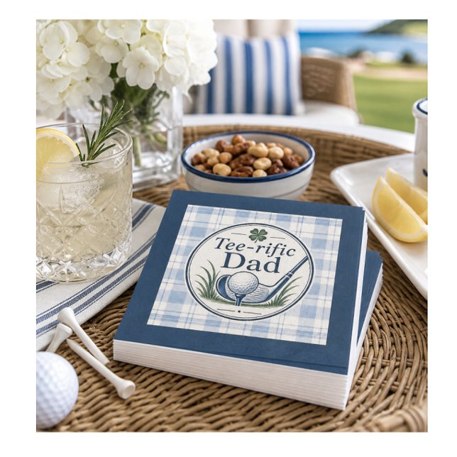 Golf Dad Cocktail Napkins Fathers Day (Golf Dad cocktail napkins perfect for Fathers Day, birthdays, and stylish celebrations for Dad.)