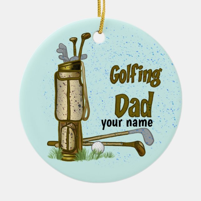 Golf Dad golf ornament (Front)