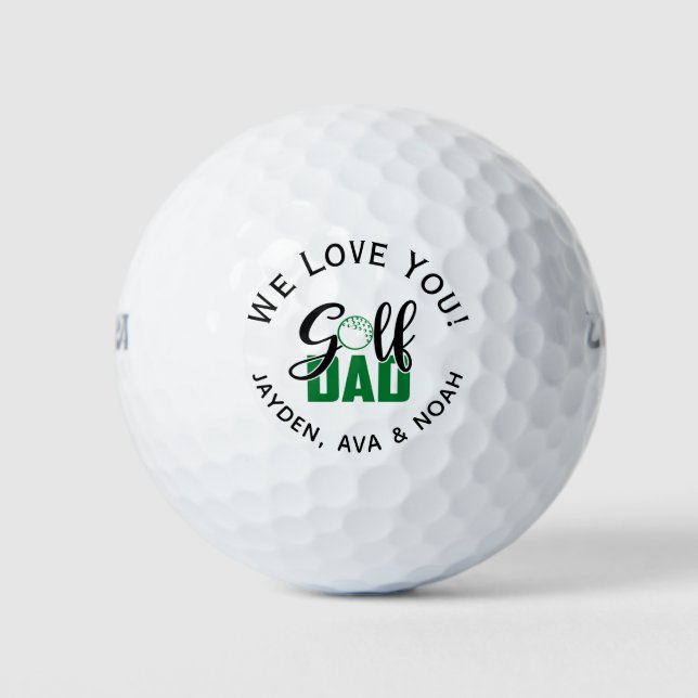 Golf Dad Green Golf Balls (Front)