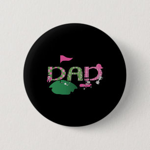 Golf Dad Hole In One Golf 1st Birthday Party 6 Cm Round Badge