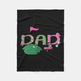 Golf Dad Hole In One Golf 1st Birthday Party Fleece Blanket