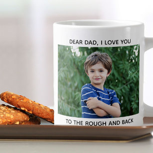 Golf Dad I Love You to the Rough and Back 2 Photo Large Coffee Mug