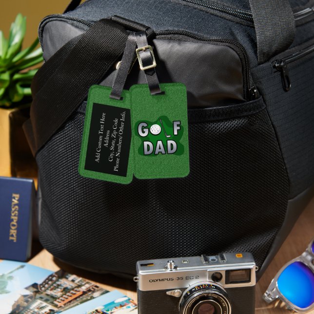 Golf Dad Luggage Tag (Front & Back)
