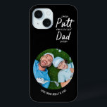 Golf dad modern black typography photo gift iPhone 15 case<br><div class="desc">Golf dad modern black and white typography photo funny best dad by par. Ideal Christmas,  birthday,  Fathers day gift for him.</div>