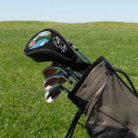 Golf dad modern black typography photo gift golf head cover<br><div class="desc">Golf dad modern black and white typography photo funny best dad by par. Ideal Christmas,  birthday,  Fathers day gift for him.</div>