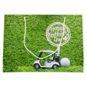 Golf Dad on Father's Day  Birthday Gift for Daddy Large Gift Bag