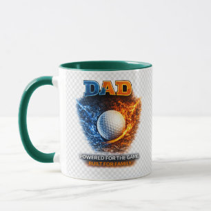 Golf Dad Shield Logo Mug – Charged for the Game Dr