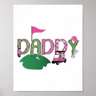 Golf Daddy Hole In One Golf 1st Birthday Party  Poster