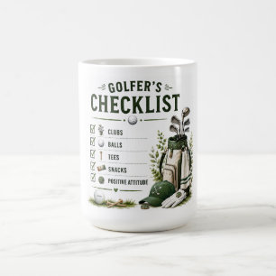 Golf Daily Life Funny Checklist Coffee Mug