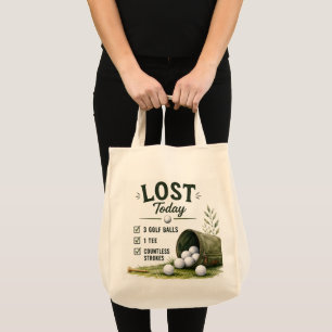 Golf Daily Life Funny Checklist Collection Grocery Tote Bag