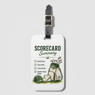 Golf Daily Life Funny Checklist Luggage Tag