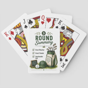 Golf Daily Life Funny Checklist Playing Cards