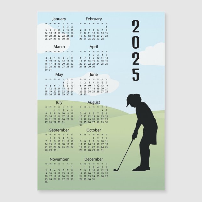 Golf Design 2025 Calendar  (Front)