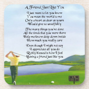 Golf Design : Friend Poem Coaster